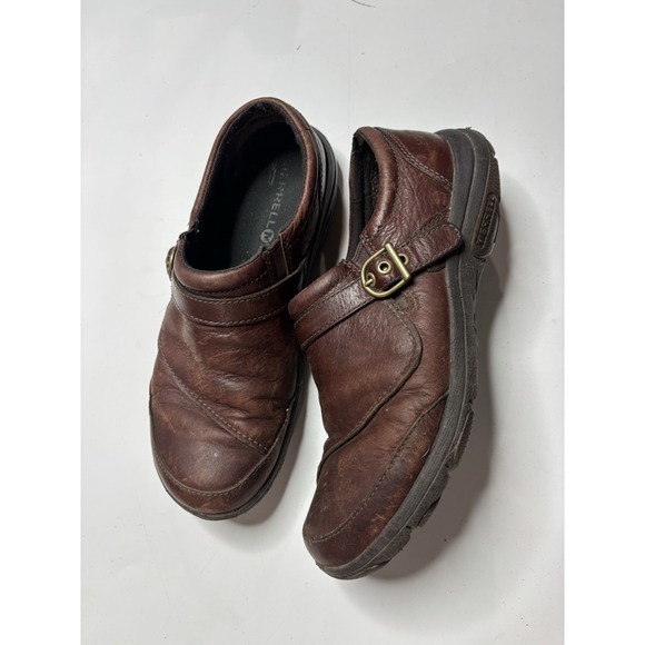 Merrell Shoes - Merrell Dassie‎ Women's 8.5 Brown Leather Mules Clogs EU36 Shoes Buckle J59992